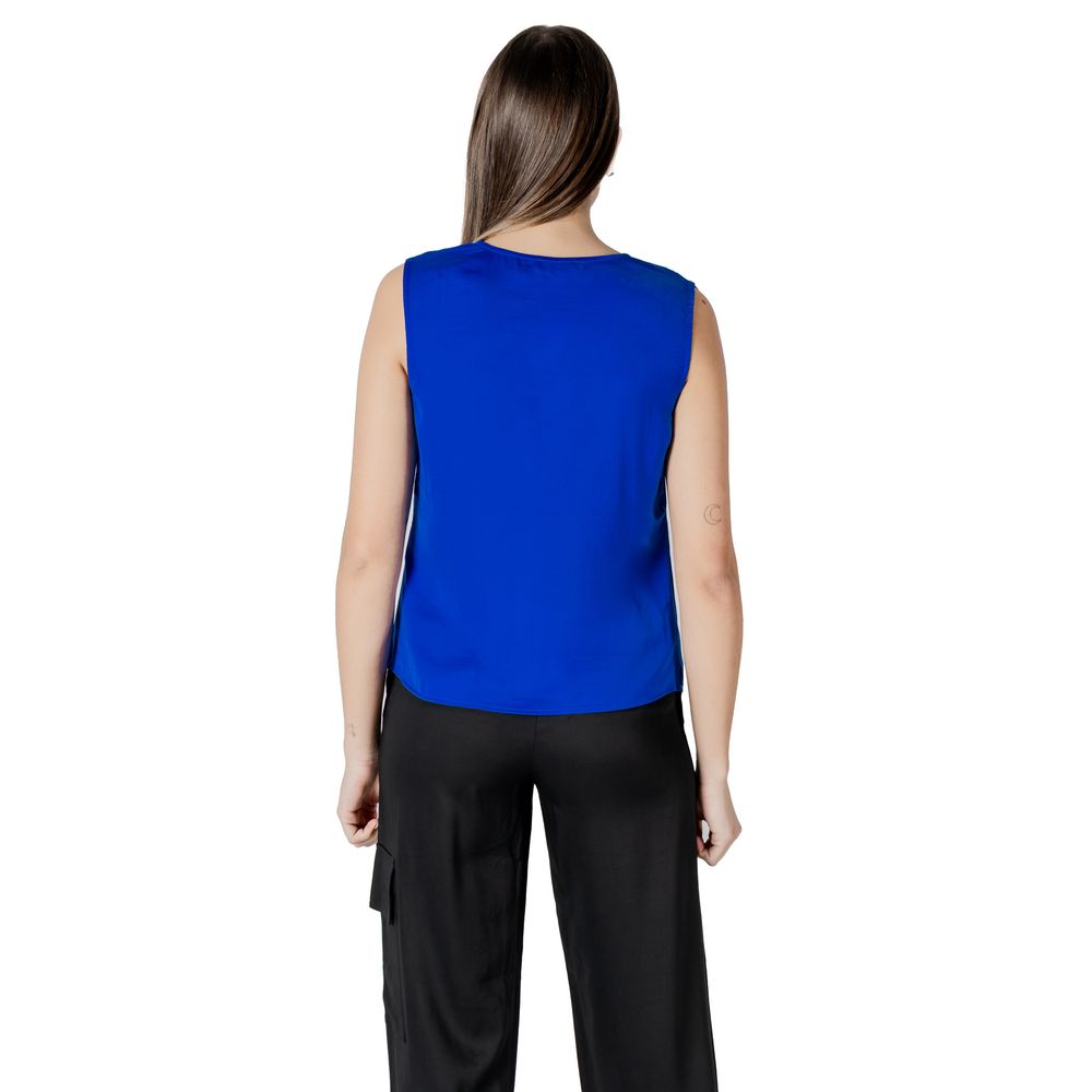 Morgan De Toi Blue Polyester Tank Tops