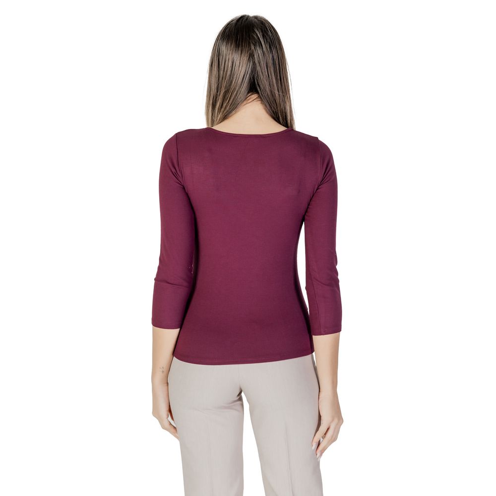 Morgan De Toi Purple Viscose Long Sleeve T-Shirt