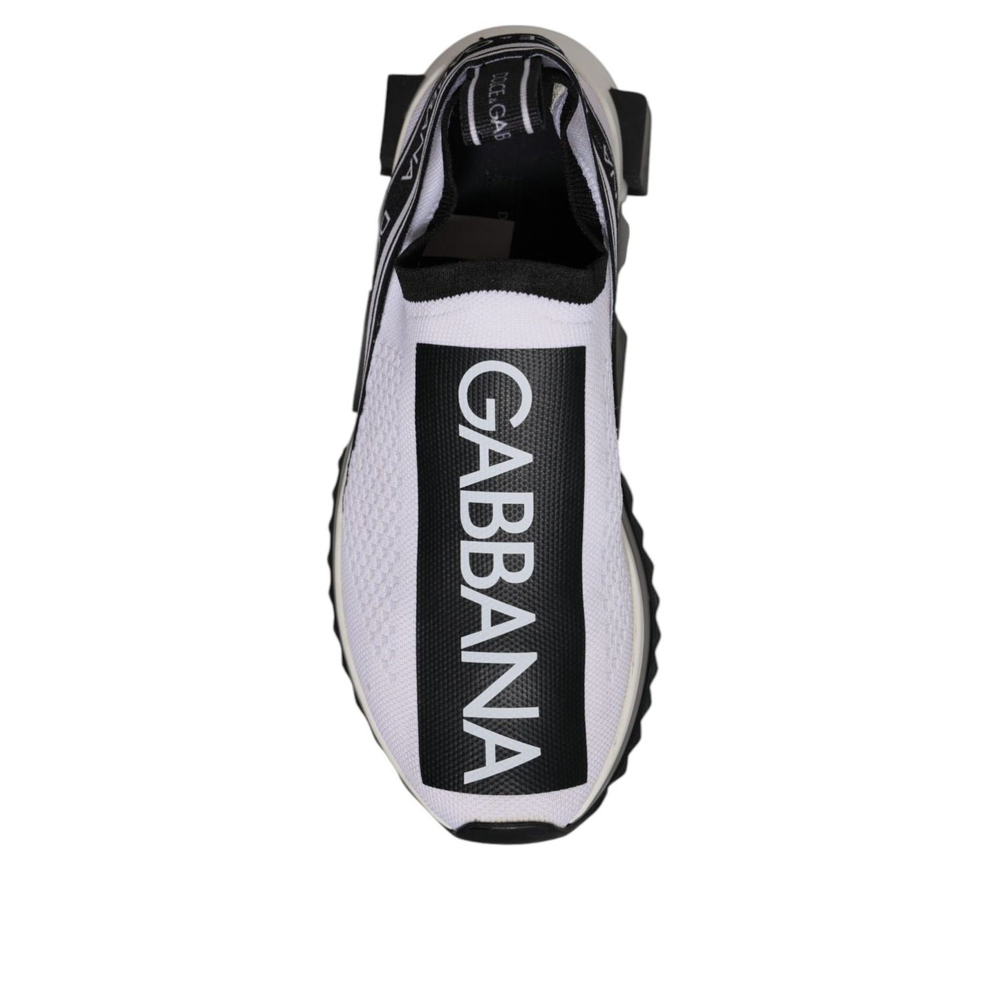 Dolce & Gabbana Black White Slip On Sorrento Sneakers Shoes