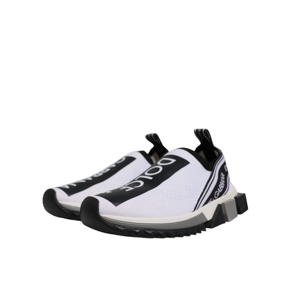 Dolce & Gabbana Black White Slip On Sorrento Sneakers Shoes