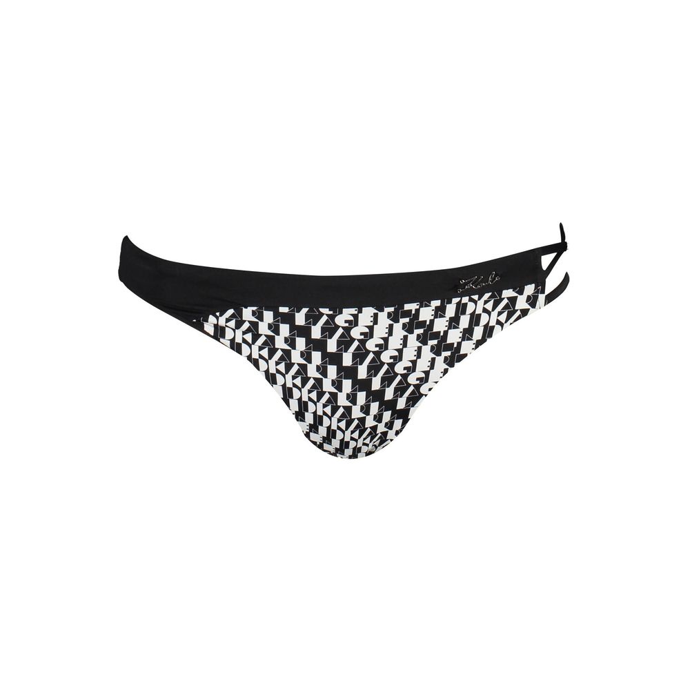 Karl Lagerfeld Black Elastane Swimwear