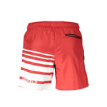 Karl Lagerfeld Red Polyester Swimwear - Medium swim boxer with two side pockets, back pocket, inner slip, laces, print and logo.