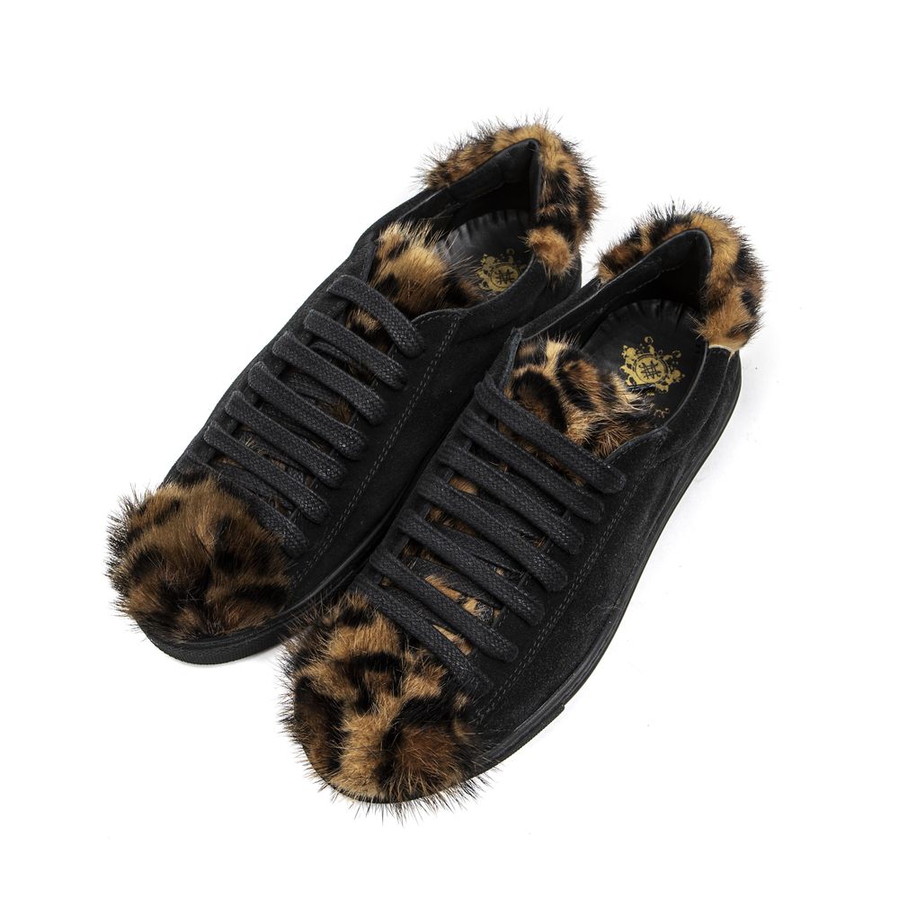 Mr&Mrs Italy Black Leather Sneaker