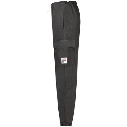 Fila Black Cotton Men Track Pant