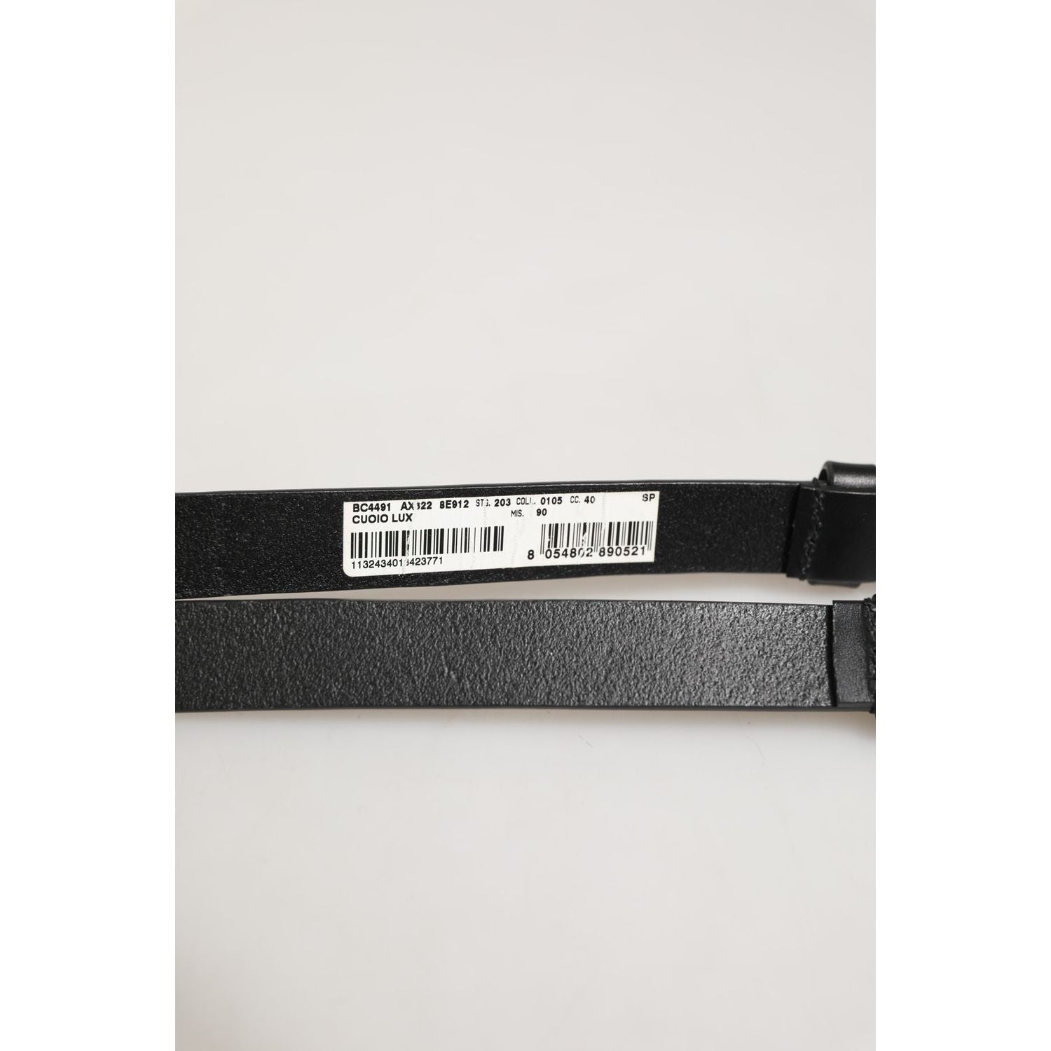 Dolce & Gabbana Black Double Strap Leather Silver Buckle Belt