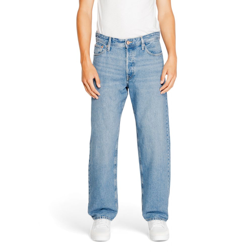 Jack Jones Blue Cotton Relaxed Fit Jeans