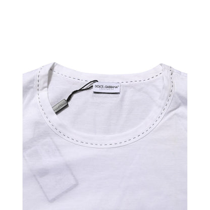 Dolce & Gabbana White Cotton Crew Neck Underwear Tee T-shirt