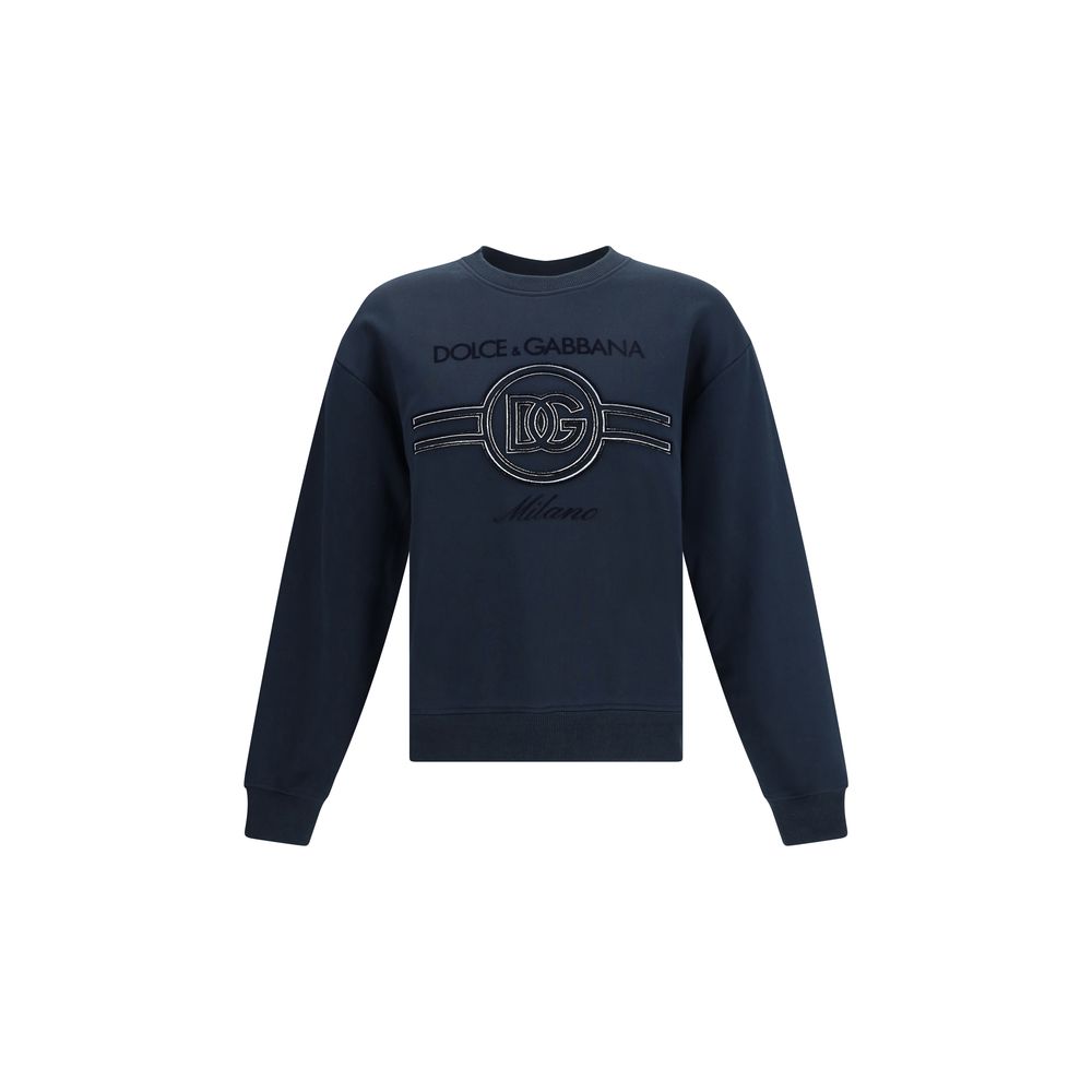 Dolce & Gabbana Blue Cotton Sweatshirt