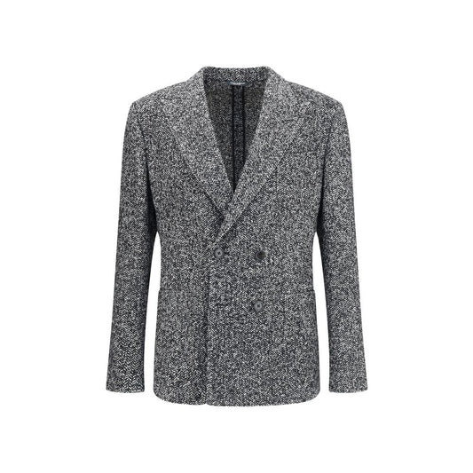 Dolce & Gabbana Gray Fleece Wool Coat