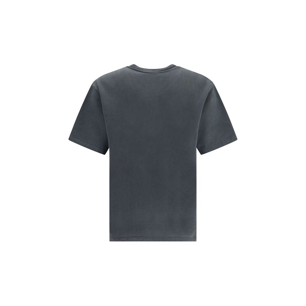 Dolce & Gabbana Gray Cotton T-Shirt, back view, ribbed crew neck, regular fit, modern casual style, AW25 collection essential.