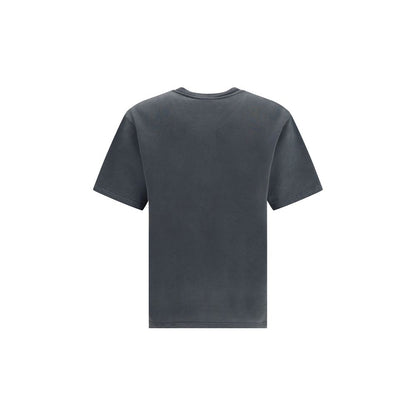 Dolce & Gabbana Gray Cotton T-Shirt, back view, ribbed crew neck, regular fit, modern casual style, AW25 collection essential.