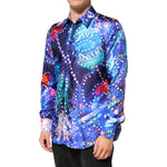 Dolce & Gabbana Multicolor Luminarie MARTINI Slim Men Shirt