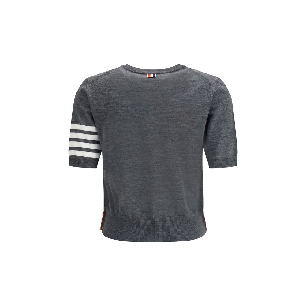 Thom Browne Gray Fleece Wool T-Shirt