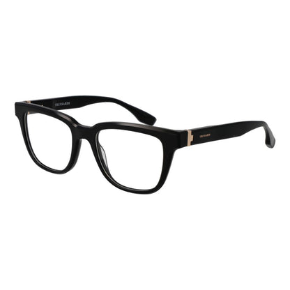 Trussardi Black Acetate Glasses (Frames) for men with full-rim black acetate frame and demo lenses, comes with branded case.