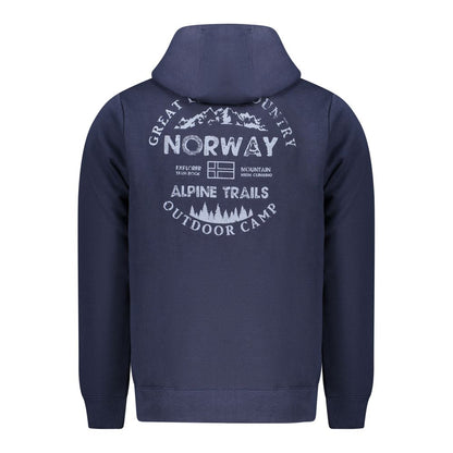 Norway 1963 Blue Cotton Men's Hoodie Sweatshirt