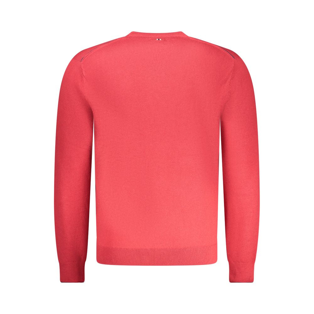 Napapijri Red Merino Wool Men Sweater