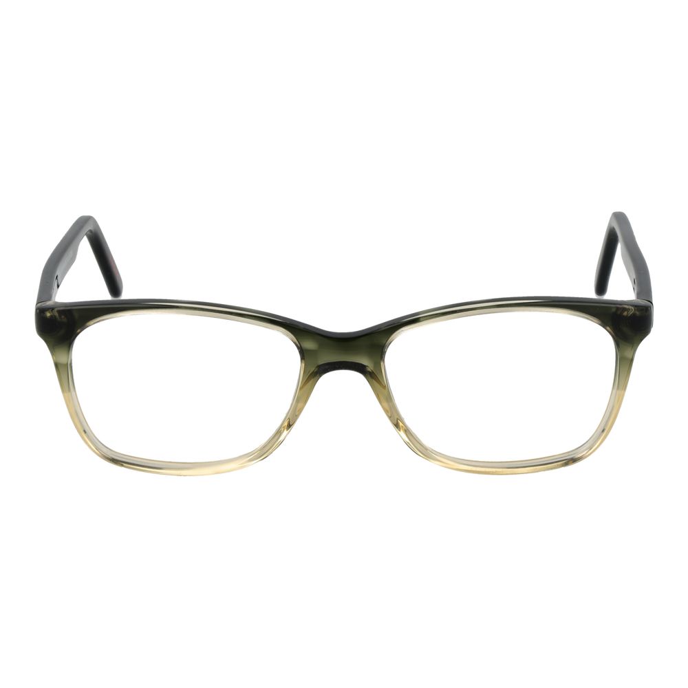 Andy Wolf Green Acetate Glasses (Frames), unisex full-rim rectangle style with demo lenses, size 50-15-135, includes branded case.