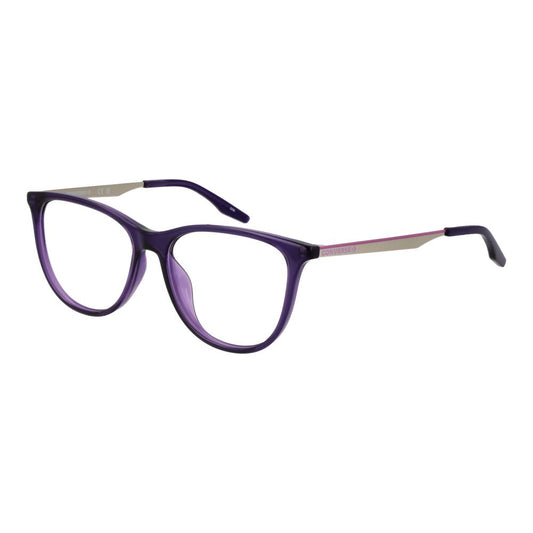 Converse Purple Metal Glasses (Frames) for women, full-rim cat eye style, 53-15-140 size, purple metal frame with demo lenses.