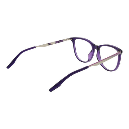 Converse Purple Metal Glasses (Frames) in full-rim cat eye style with purple metal frame and plastic demo lenses.