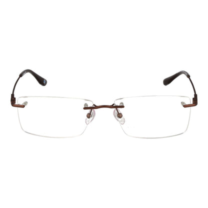 BMW Brown Titanium Glasses (Frames), men's rectangular design, brown titanium frame, demo lenses, includes branded case