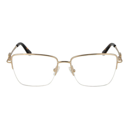 Guess Gold Metal Glasses (Frames) - Women's half-rim, rectangle design with a gold metal frame.