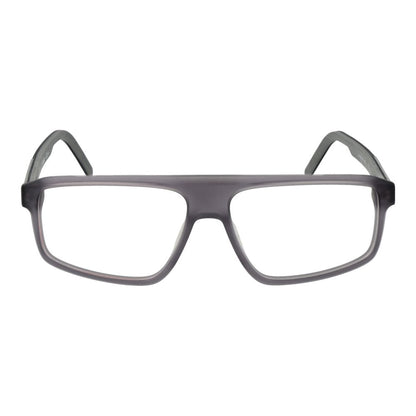 Hugo Boss Gray Acetate Glasses (Frames) - Men's full-rim rectangle style with grey acetate frame and demo plastic lenses.
