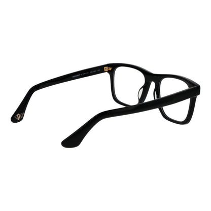 Police Black Cellulose Acetate Glasses (Frames) in full-rim black, 52-20-145 size, acetate material, demo lenses.