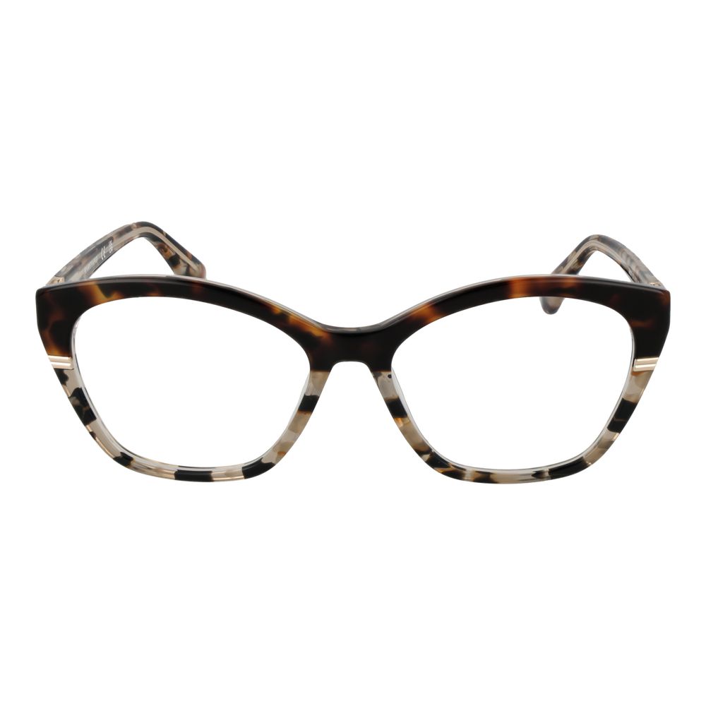 Marciano by Guess Brown Acetate Glasses (Frames) with full-rim rectangle style and demo lenses for women.