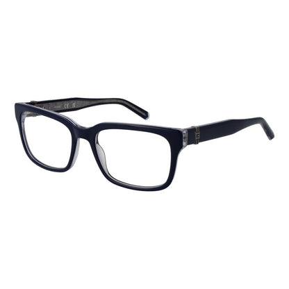 Guess Blue Acetate Glasses (Frames) men's full-rim rectangle with demo lenses, branded case included.