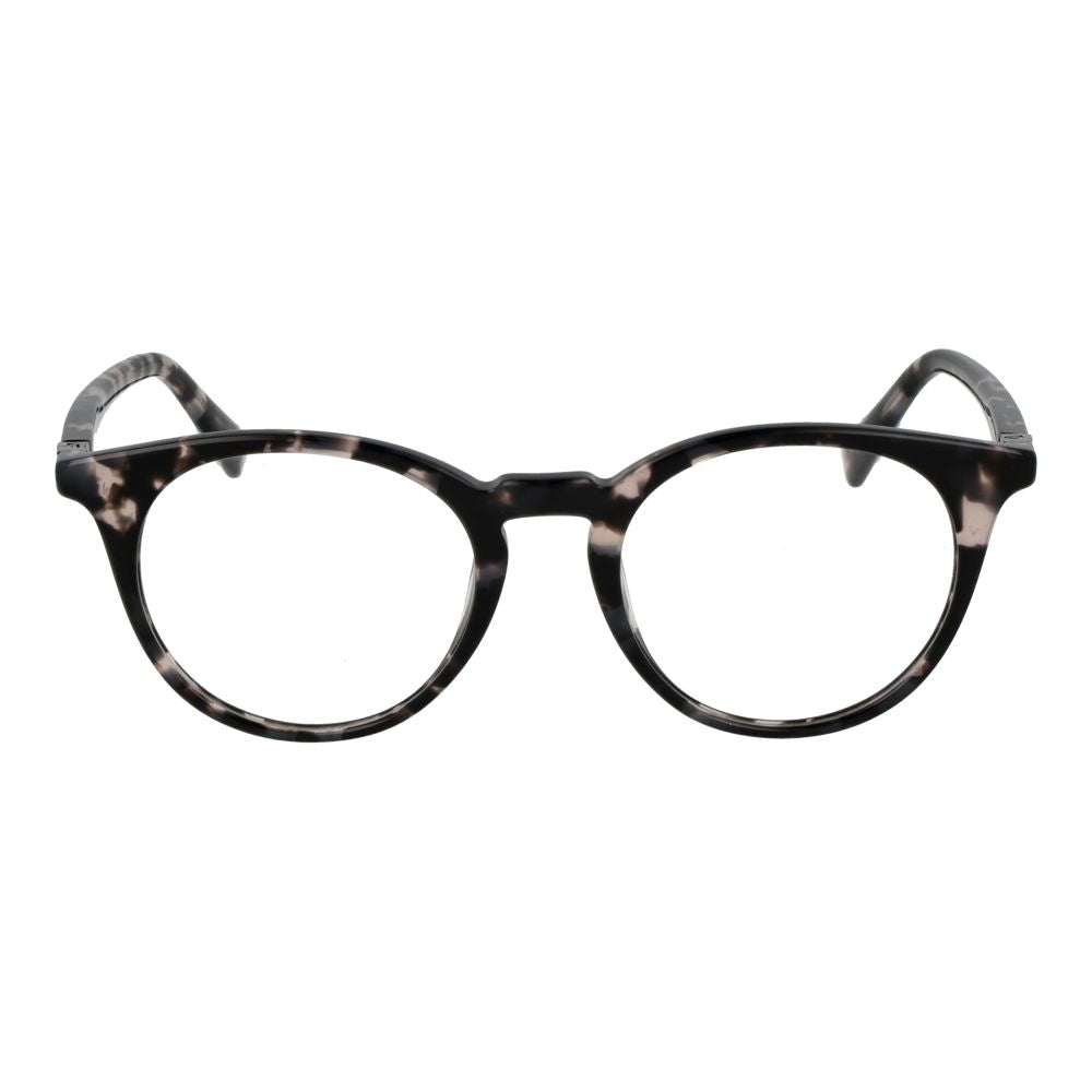 Guess Black Acetate Glasses (Frames) unisex round full-rim black eyewear with spring hinge, size 48-19-145.