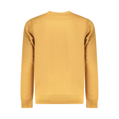 Rifle Brown Cotton Men Sweater showcasing back view with crew neck and soft cotton blend material for stylish comfort.