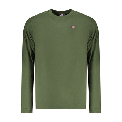 Norway 1963 Green Cotton Men T-Shirt with long sleeves and crew neck, featuring iconic applique logo on front.