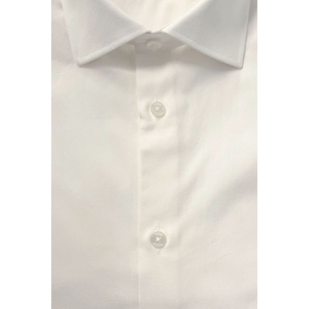 Baldinini Trend White Cotton Shirt