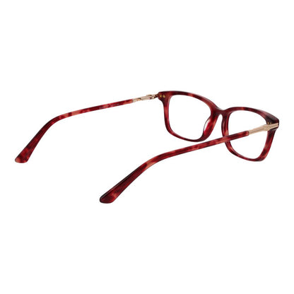 Guess Red Acetate Glasses (Frames) with full-rim style, red color, and spring hinge. Ideal for women seeking stylish eyeglasses.