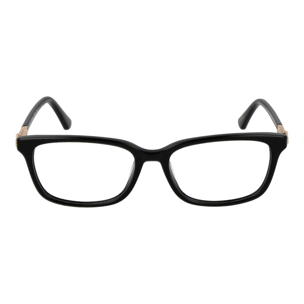 Guess Black Acetate Glasses (Frames), full-rim rectangle style, women, black color, 50-15-140 size, acetate material, includes branded case.