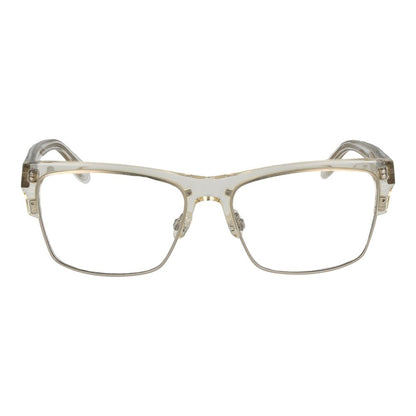 Spy Transparent Plastic Glasses (Frames) unisex rectangle style with full-rim clear plastic frame and demo lenses, size 57-18-145.