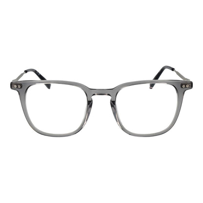 Tommy Hilfiger Gray Acetate Glasses (Frames) in full-rim rectangle style for men, featuring grey acetate frame with demo lenses.
