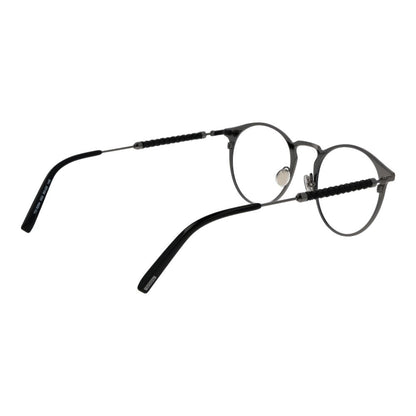 Modern full-rim Tod's Black Metal Glasses (Frames) with panto style for men, featuring black metal frame and demo plastic lenses.