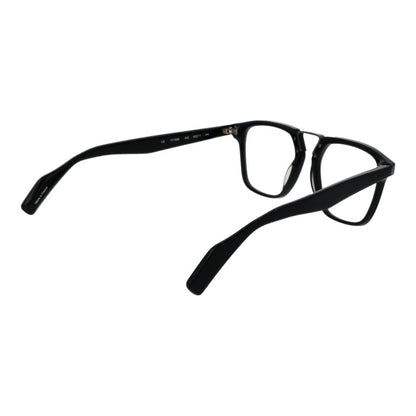 Yohji Yamamoto Black Plastic Glasses (Frames) in full-rim rectangular style with branded soft case, size 53-17-148.