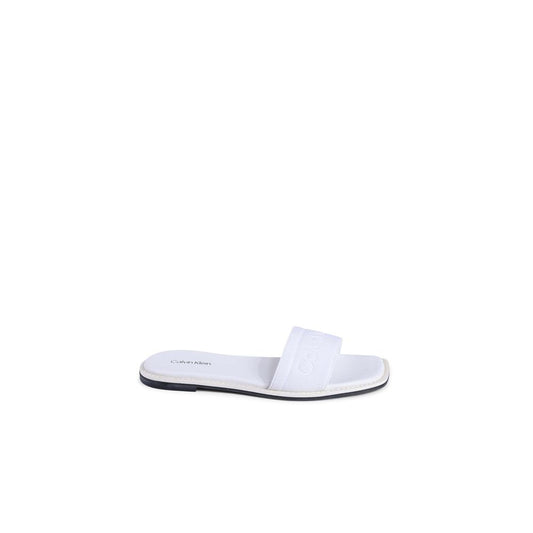 Calvin Klein White Recycled Polyester Sandals