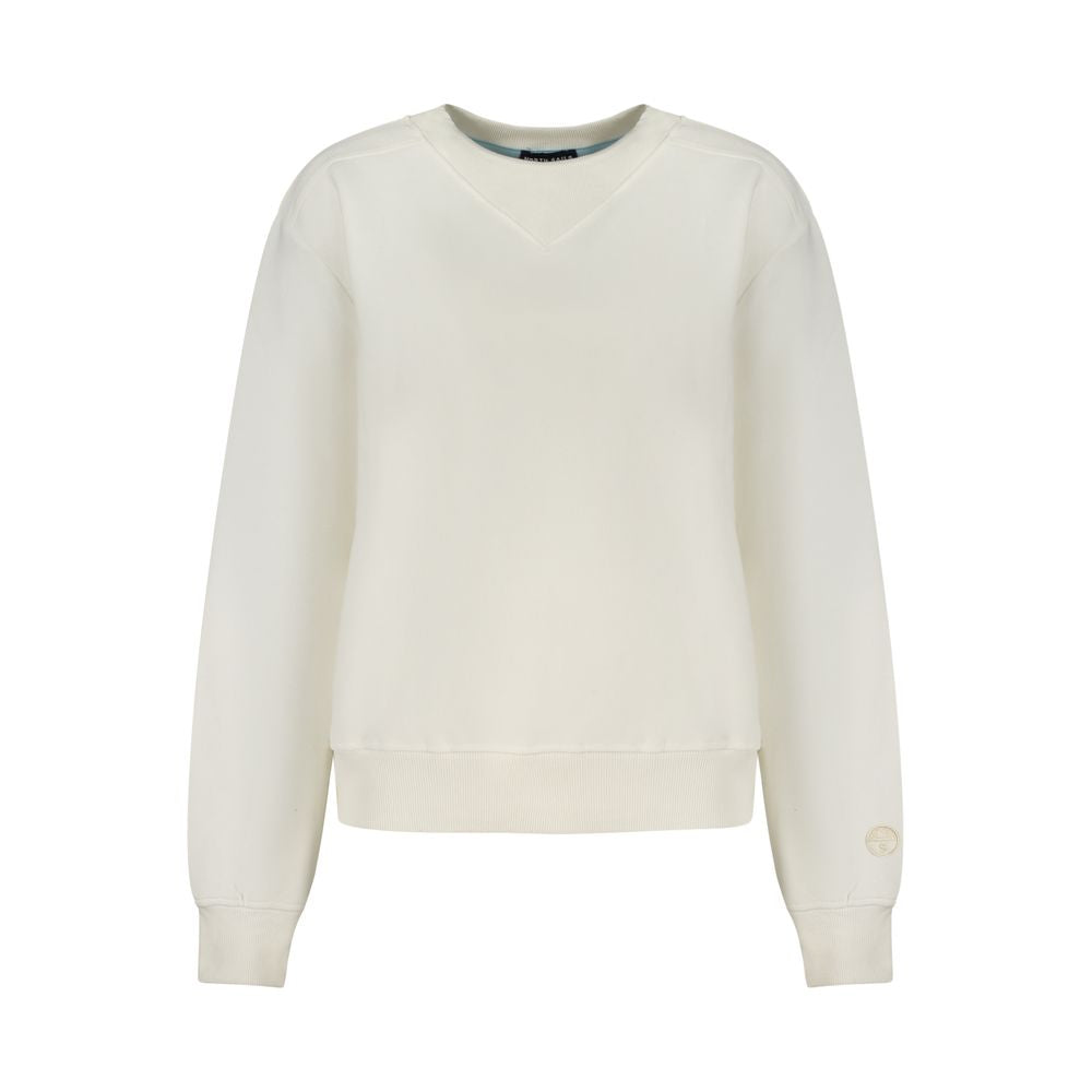 North Sails Bianco Cotton Women Sweatshirt