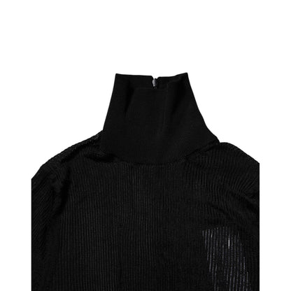 Dolce & Gabbana Black Viscose Turtle Neck Pullover Top 1728,67345645728,Black,Clothing,Dolce & Gabbana,IT38 | XS,Long Sleeve - T-Shirts - Clothing,Material: 02%PA+98%VI,Preowned / Defect,T-Shirts - Clothing,Tank Tops - T-Shirts - Clothing,Women