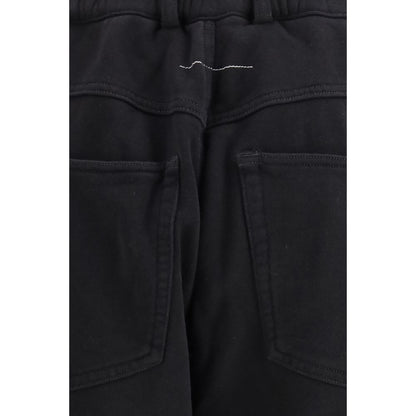 MM6 Black Cotton Athletic Pants 1728,72470364320,Athletic Pants - Pants - Clothing,Black,Clothing,L,M,MM6,New with tags,Pants - Clothing,S,Women