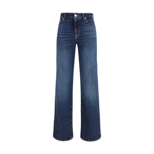 7FOR Blue Cotton Bootcut Jeans 1728,26,27,28,30,72470364320,7FOR,Blue,Bootcut Jeans - Jeans Denim - Clothing,Clothing,Jeans Denim - Clothing,New with tags,W24,W29,Women