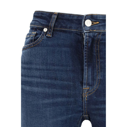 7FOR Blue Cotton Bootcut Jeans 1728,26,27,28,30,72470364320,7FOR,Blue,Bootcut Jeans - Jeans Denim - Clothing,Clothing,Jeans Denim - Clothing,New with tags,W24,W29,Women