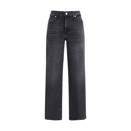 7FOR Black Cotton Straight-Leg Jeans 1728,26,27,72470364320,7FOR,Black,Clothing,Jeans Denim - Clothing,New with tags,Straight-Leg Jeans - Jeans Denim - Clothing,W24,W25,Women