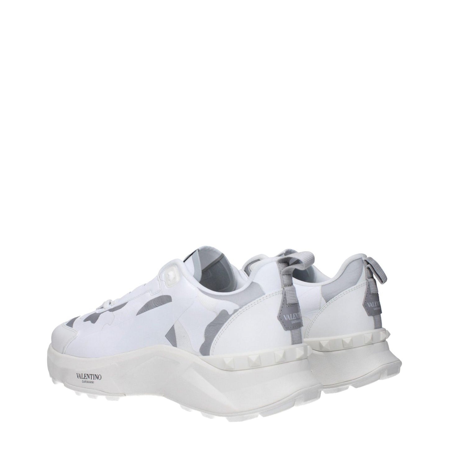 Valentino Garavani White Fabric Athletic Sneakers