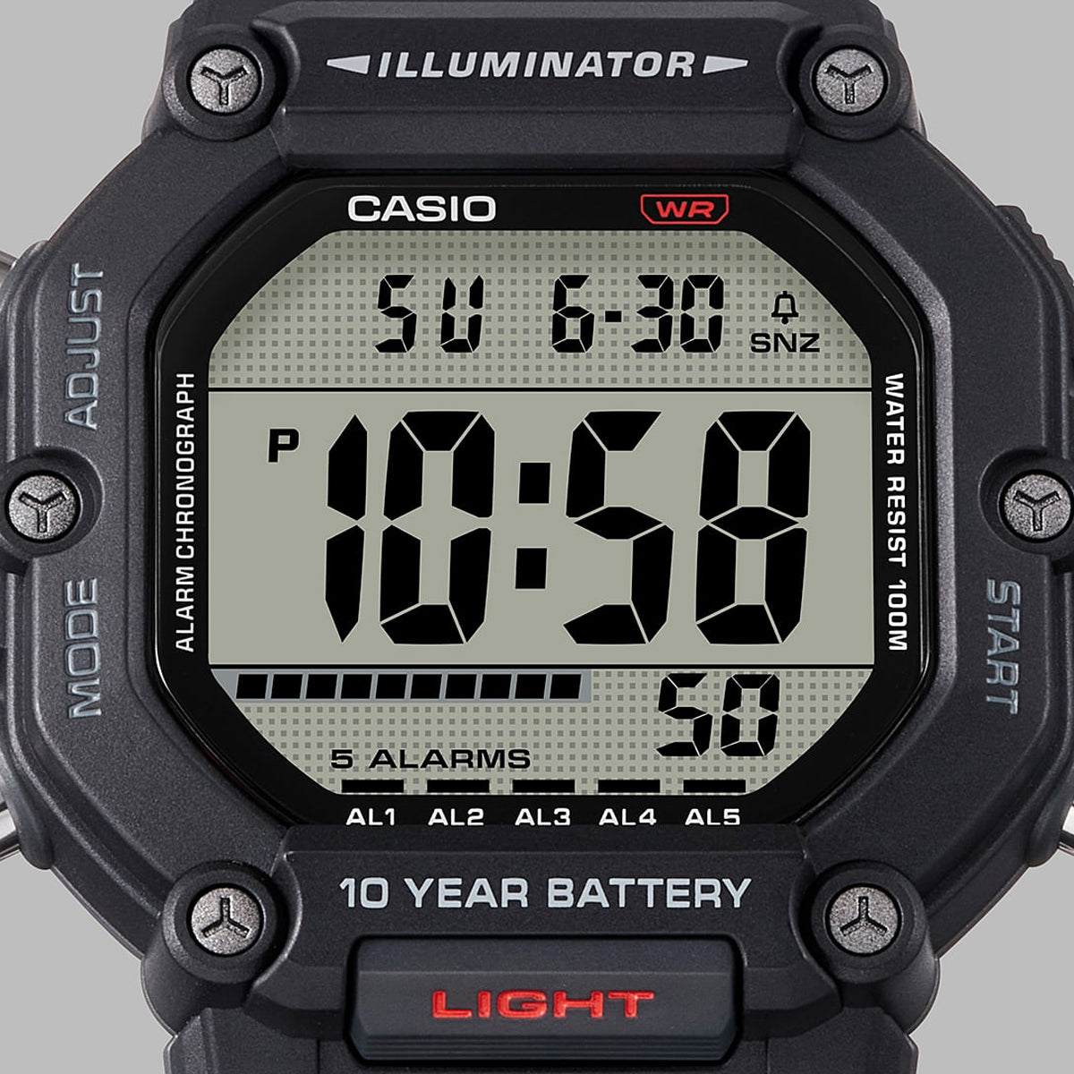 CASIO SPORT COLLECTION Mod. OVERSIZE 10 YEARS BATTERY - BLACK-4