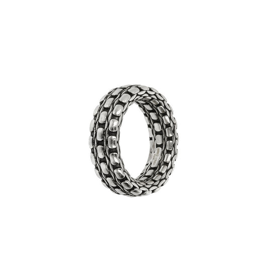 Three-band silver ring from ALBERT M. JEWELS JEWELRY Mod. WSOX00560.S-22 displayed on white background