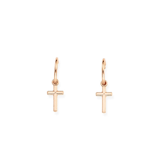 AMEN JEWELRY Mod. ORCRR3 cross earrings in gold